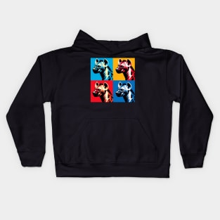 Hyena Harmony: A Pop Art Spectacle Kids Hoodie